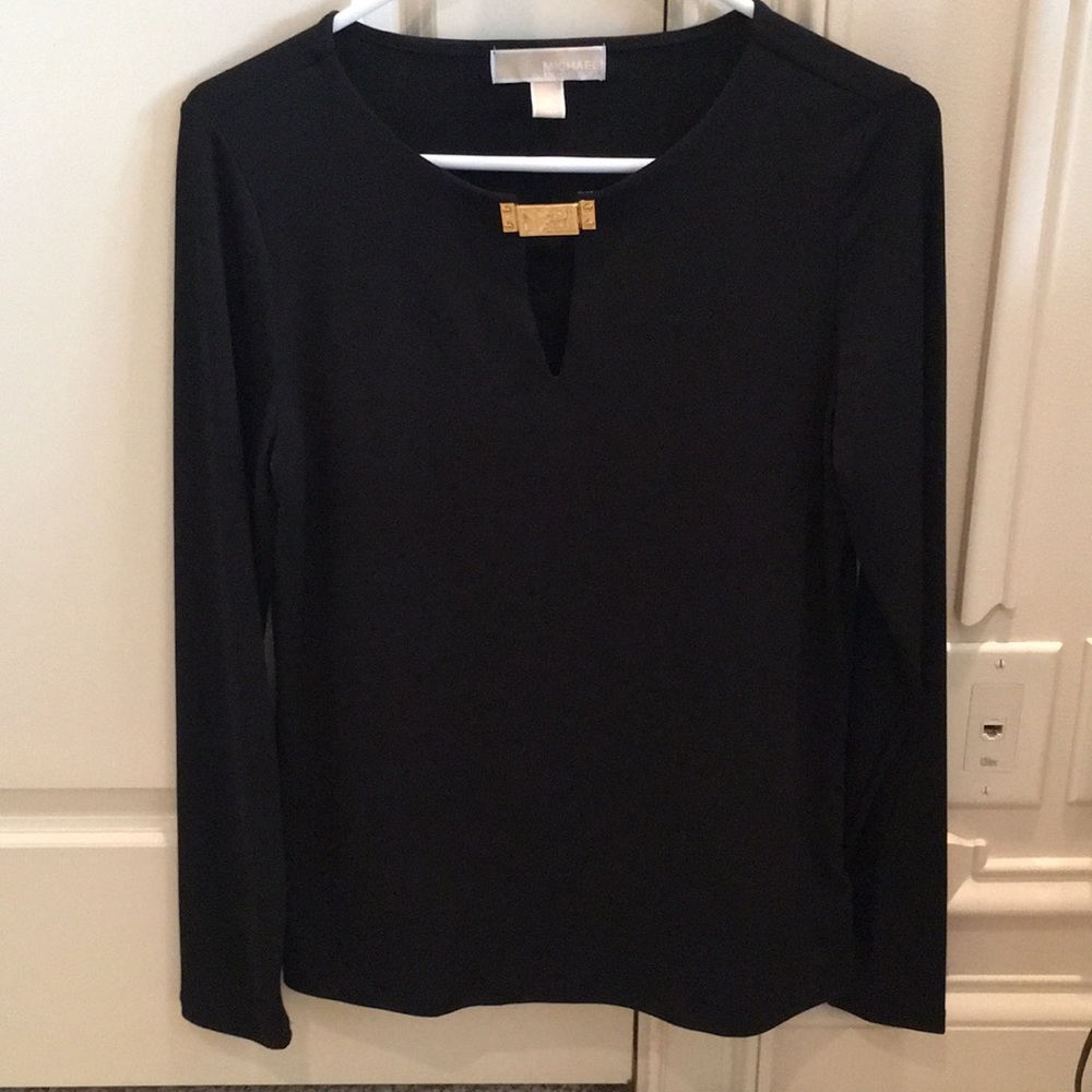 Black Michael Kors Tunic with Gold Plate